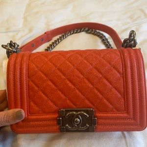 Chanel small caviar boy bag.